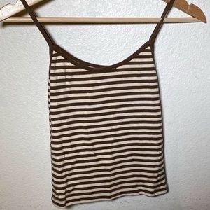 brown and cream brandy melville tank